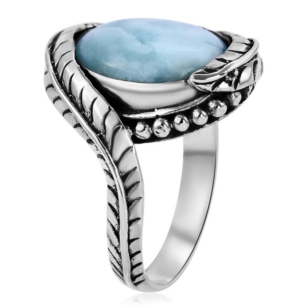 NWT Larimar Ring in .925 Sterling Silver Made in Bali! - Picture 3 of 10